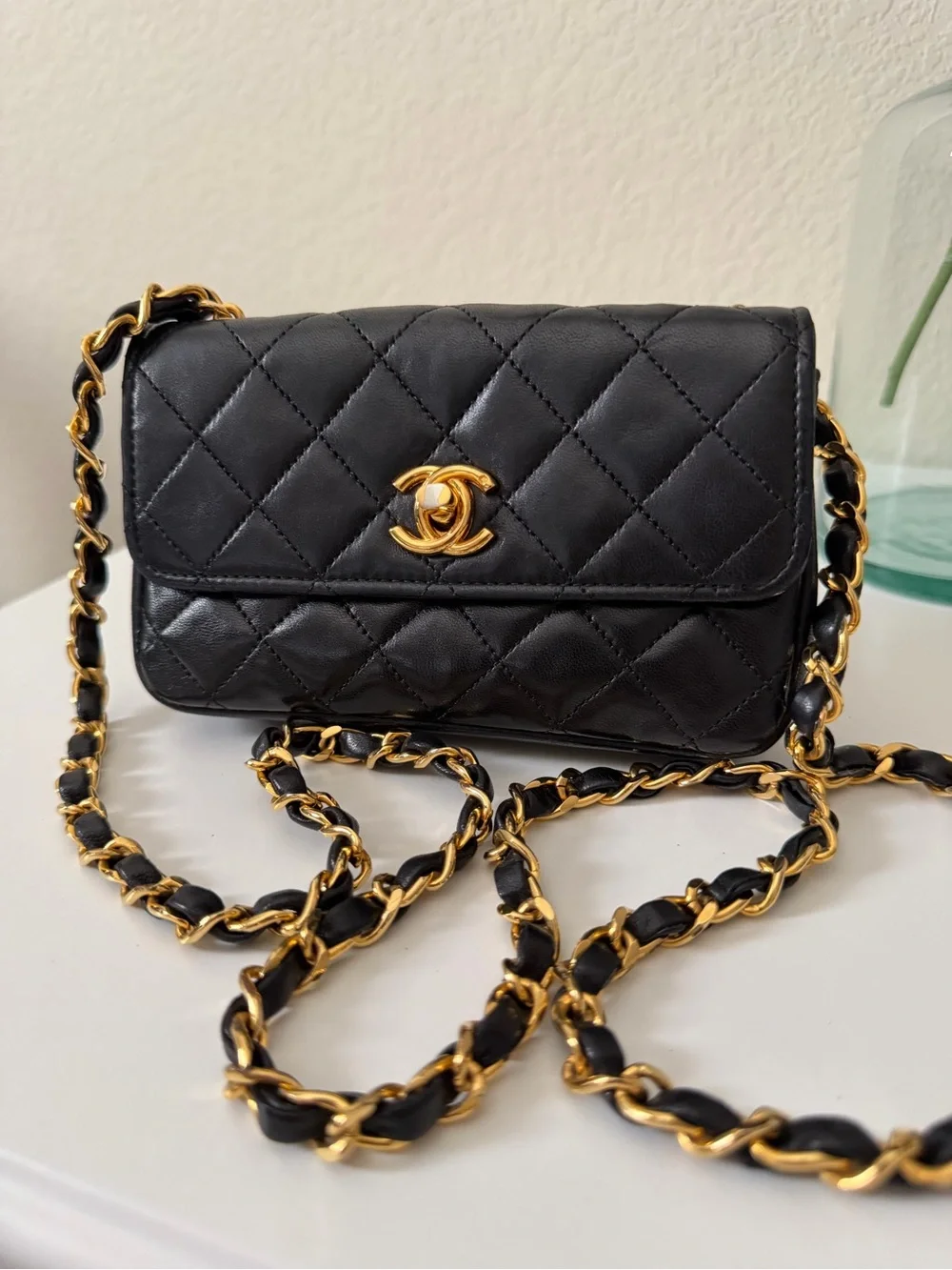 Chanel Black Mini Matelasse Crossbody Bag